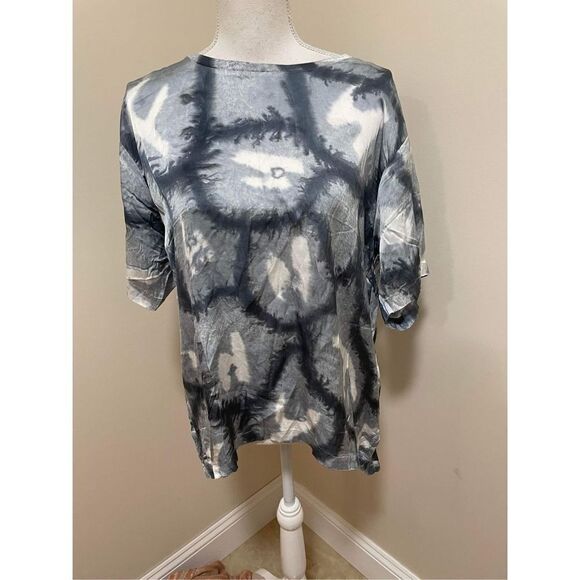 NWT One Teaspoon Reflection Hand Printed Satin Tee Size S - Picture 4 of 8